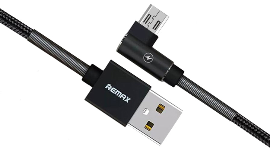 کابل تبدیل USB به microUSB ریمکس مدل Ranger-90 degree طول 1 متر