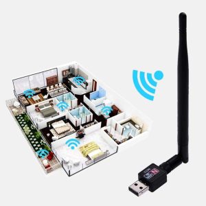 دانگل کارت شبکه USB 2.0 Wireless 802.11N Lan با سرعت 600mbps سازگار با سیستم های رومیزی، لپ تاپ