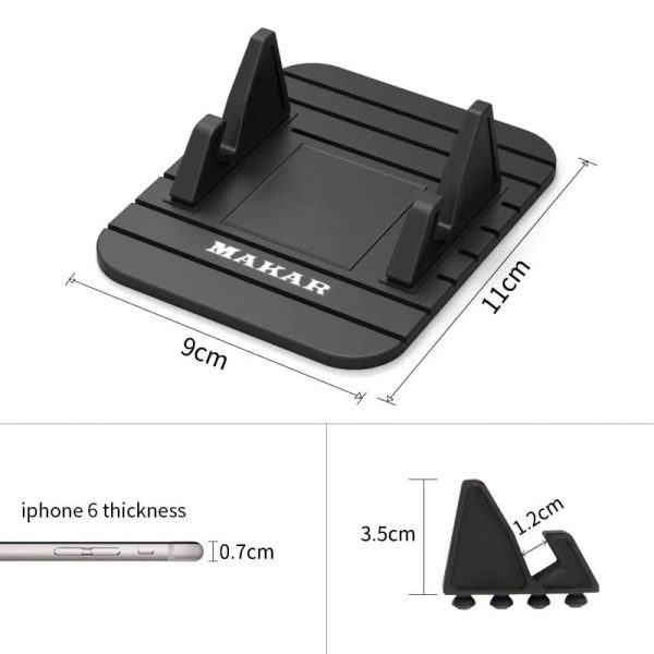 هولدر داشبوردی و پایه نگهدارنده ضد لغزش گوشی موبایل و تبلت ماکار مدل Dashboard Stand با استحکام بالا مخصوص خودرو ، منزل ، مسافرت و محل کار