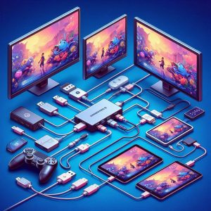 بررسی نحوه اتصال هم‌زمان چند نمایشگر با هاب‌های USB-C به HDMI