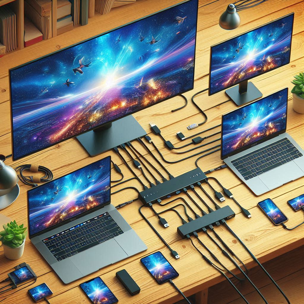 اتصال هم‌زمان چند نمایشگر با هاب‌های USB-C به HDMI