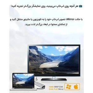 هاب داک استیشن 6 پورت ماکار مدل MK-DOCK-4K HDMI با خروجی HDMI و PD