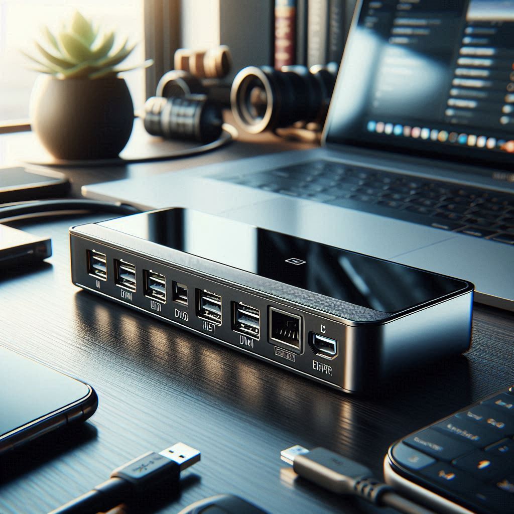 هاب usb با HDMI و Ethernet