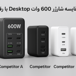 مقایسه شارژر 600 وات desktop با رقبای بازار