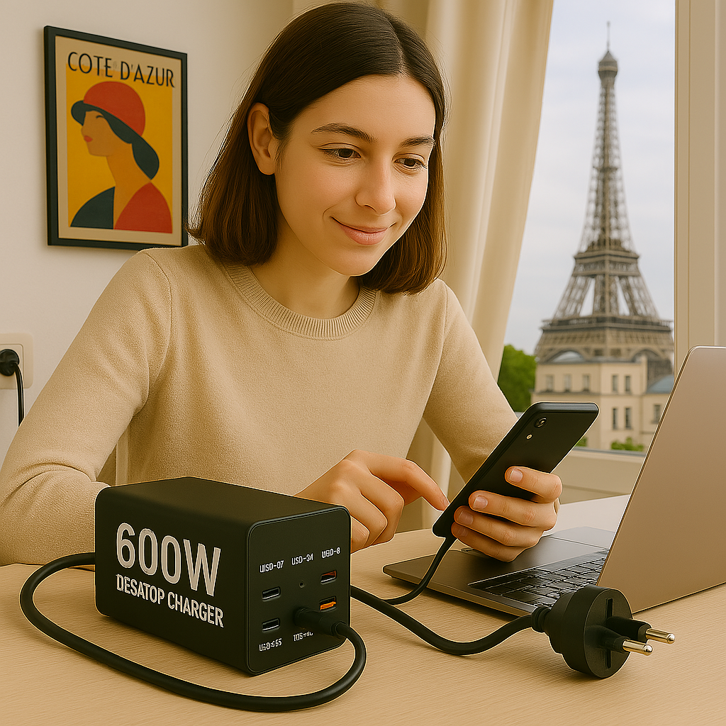 شارژر 600 وات دسکتاپ: آیا با برق اروپا و جهان سازگار است؟