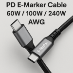 بهترین کابل برای PD :E-Marker، توان 60/100/240 و AWG