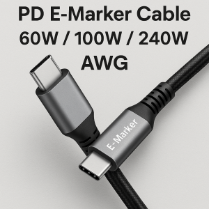 بهترین کابل برای PD :E-Marker، توان 60/100/240 و AWG