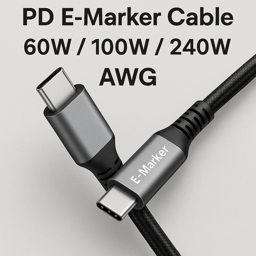 بهترین کابل برای PD :E-Marker، توان 60/100/240 و AWG
