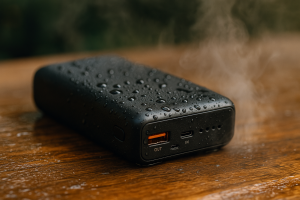 10 مورد از اشتباهات استفاده از پاوربانک 2 اشتباه نگهداری پاوربانک در محیطهای مرطوب یا داغ