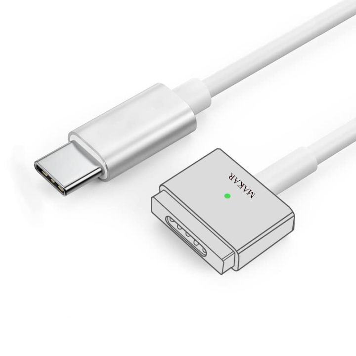 کابل شارژ USB C به Magsafe 2 مخصوص شارژ مکبوک 1 کابل شارژ USB C به Magsafe 2