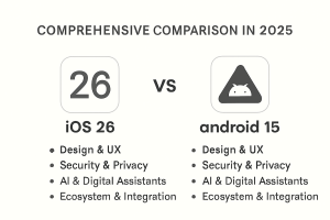 مقایسه iOS 26 و اندروید 15 در سال 2025 2 مقایسه جامع iOS 26 و اندروید 15