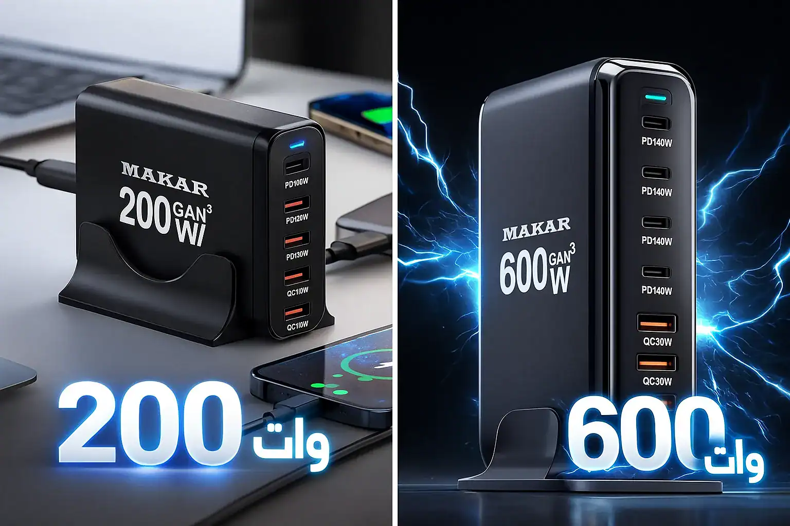 شارژر 200 وات یا 600 وات؟