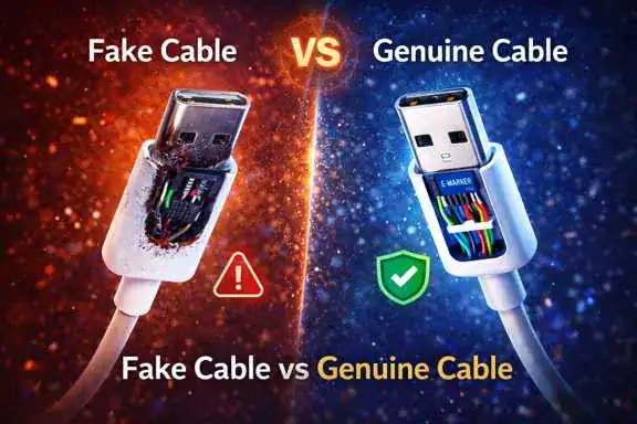 کابل+تقلبی+vs+کابل+اصل