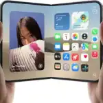 مشکل نمایشگر آیفون تاشو؛ تصویر رسمی iPhone Duo در حالت باز