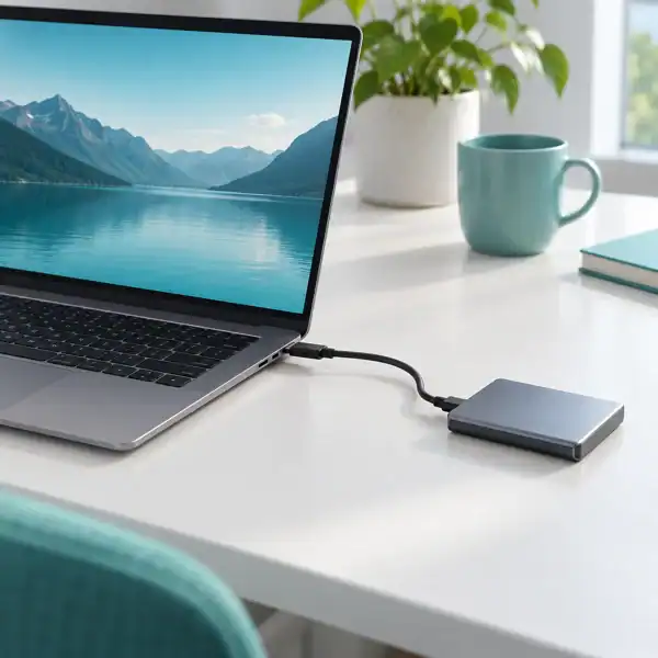 انتقال داده از لپ‌تاپ به SSD اکسترنال با کابل USB-C